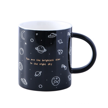 Tazas de café de cerámica de la cuchara de la tapa de la taza de la porcelana 420ML